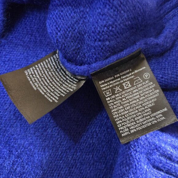 H&M Ladies Fine-knit Collared Sweater Blue Size Large NWT - Picture 5 of 8
